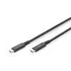 Дата кабель USB-C to USB-C 1.0m USB4 Thunderbolt 3 240W 8K60Hz black Digitus (AK-300343-008-S)