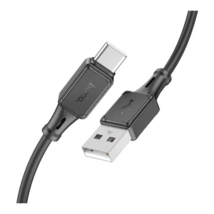 Дата кабель USB 2.0 AM to USB-C 1.0m silicone X101 Assistant black HOCO (6942007604079)