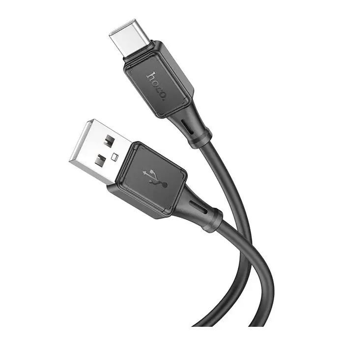 Дата кабель USB 2.0 AM to USB-C 1.0m silicone X101 Assistant black HOCO (6942007604079) изображение 2