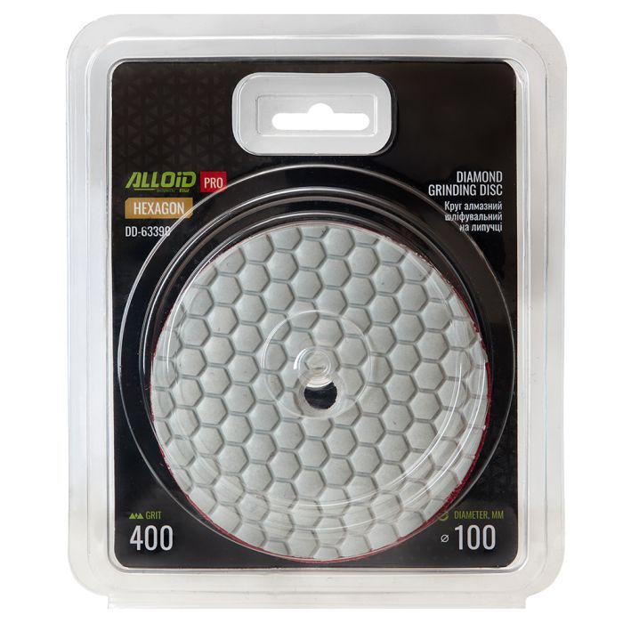 Круг зачистной Alloid Pro, алмазный, шлифовальный, на липучке, HEXAGON, 100мм, зерно 1500 (DD-63392) изображение 4
