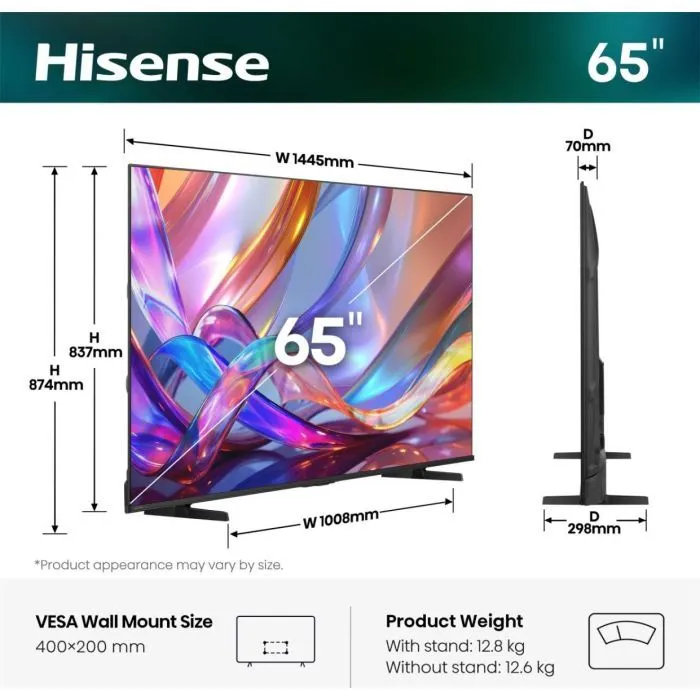 Телевізор Hisense 65E7S зображення 2