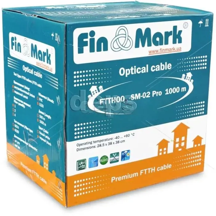 Кабель мережевий FinMark FTTH001-SM-02P, 1км=1бхт (289063 / FTTH001-SM-02P) зображення 2