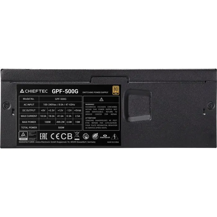 Блок питания Chieftec 500W (GPF-500G) изображение 2