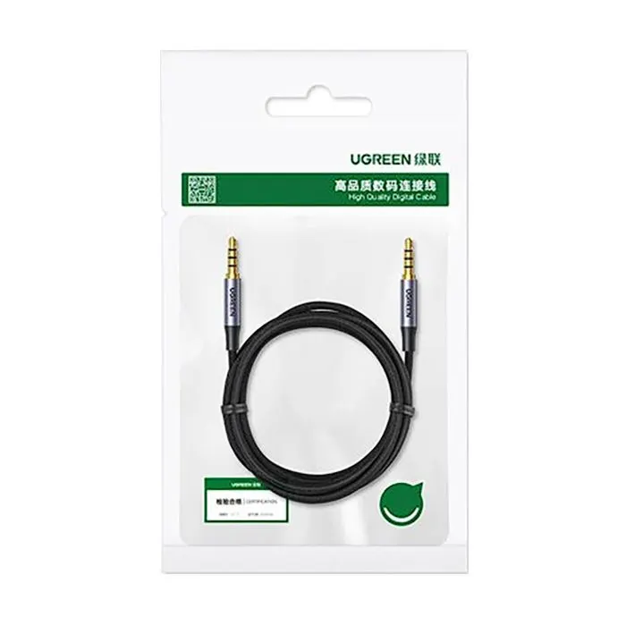 Кабель мультимедийный 3.5mm M to 3.5mm M 3.0m (4pin) AV183 aluminum gray Ugreen (20785) изображение 3