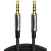 Кабель мультимедийный 3.5mm M to 3.5mm M 3.0m (4pin) AV183 aluminum gray Ugreen (20785)