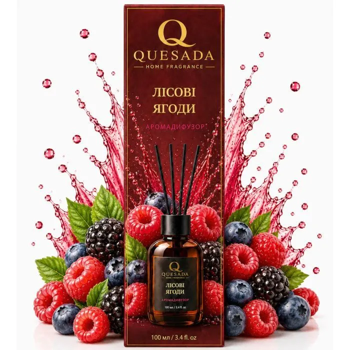 Аромадифузор Quesada Лісові ягоди 100 мл (4823135701279) зображення 3