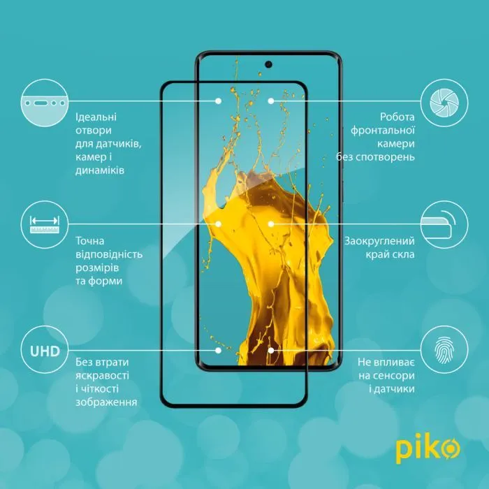 Скло захисне Piko Full Glue ESD Xiaomi Redmi Note 15 Black (1283126633690) зображення 3
