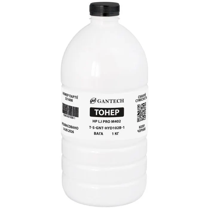 Тонер HP LJ Pro M402 bottle, 1kg Gantech (TSM-HYD102B-1)