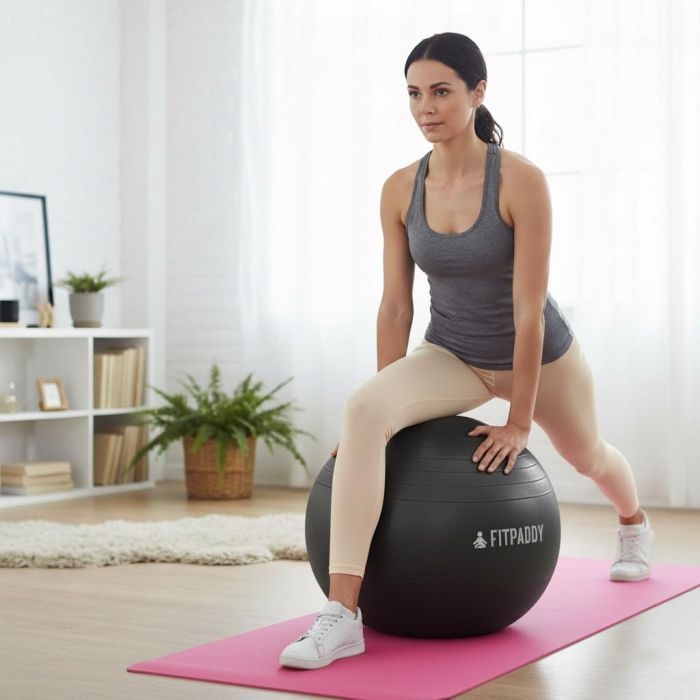М'яч для фітнесу Fitpaddy 65 см рожевий (GBALL65PK) зображення 2