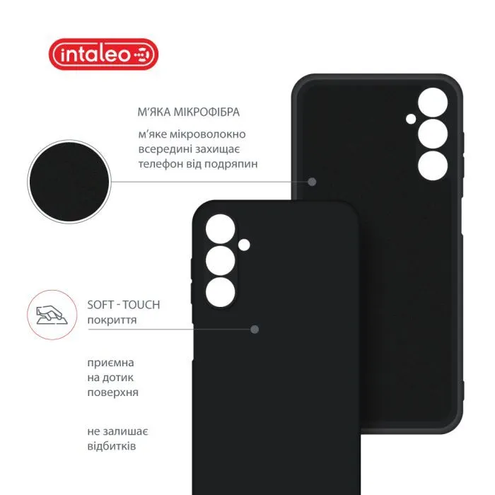 Чохол до мобільного телефона Intaleo Silicone Samsung Galaxy A14 Black (1283126599989) зображення 5