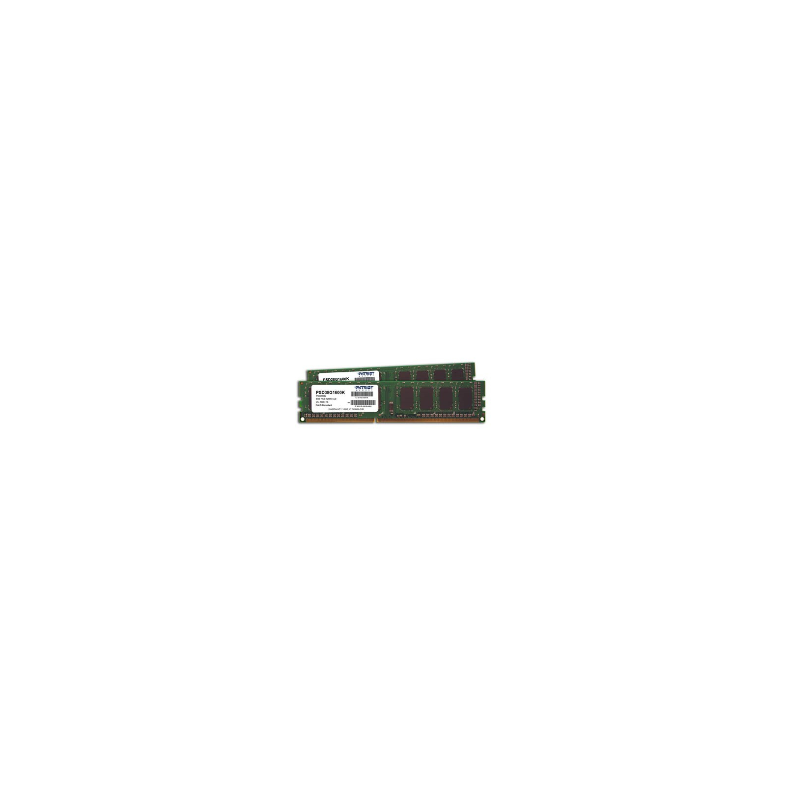 Модуль пам'яті для комп'ютера DDR3 8GB (2x4GB) 1600 MHz Patriot (PSD38G1600K)