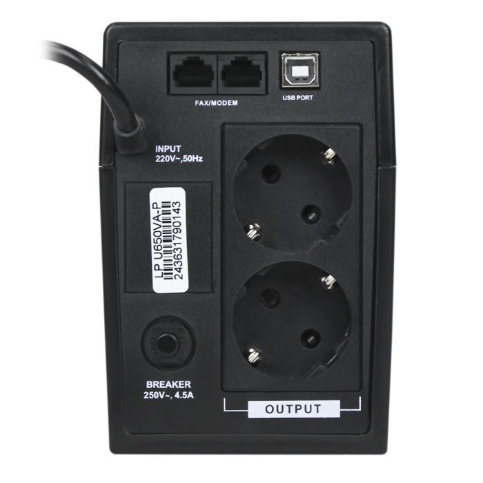 Пристрій безперебійного живлення LogicPower U650VA-P USB (2436) зображення 4