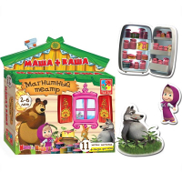 Настольная игра Vladi Toys Магнитный театр Маша и Медведь Маша + каша (VT3206-06) изображение 2