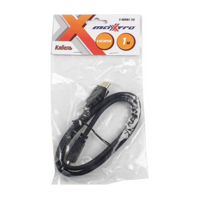 Кабель мультимедийный HDMI to HDMI 1.0m Maxxter (V-HDMI4-1M) изображение 2