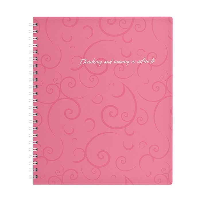 Блокнот Buromax spiral side, В5, 80sheets, Barocco, square, pink (BM.2419-610)