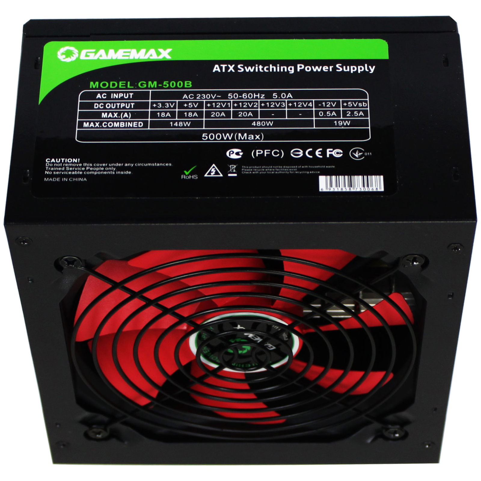 Блок питания Gamemax 500W (GM-500B) изображение 3