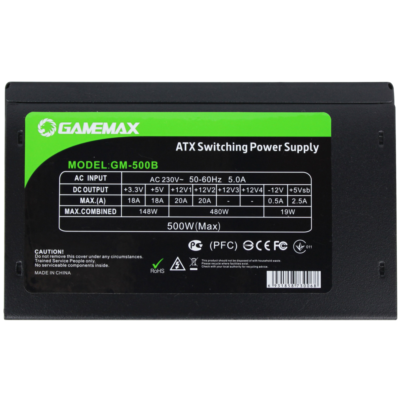 Блок живлення Gamemax 500W (GM-500B) зображення 4