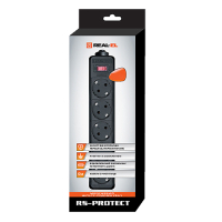 Мережевий фільтр живлення REAL-EL RS-PROTECT 3m, black (EL122300011) зображення 2