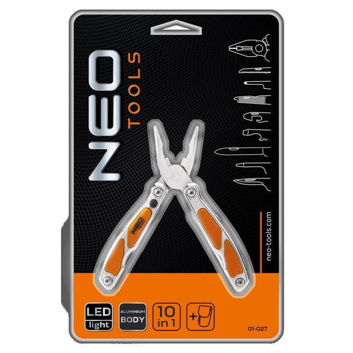 Мультитул Neo Tools mini, 10 елементів, з LED (01-027) зображення 2