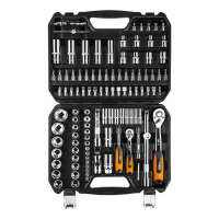 Набор инструментов Neo Tools торцевых головок 108 шт., 1, 4, 1/2 "CrV (08-666)