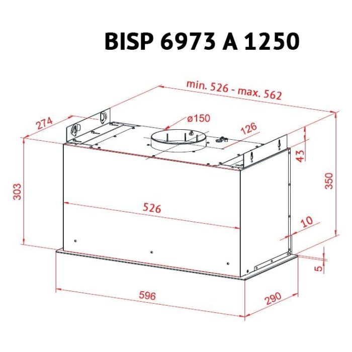 Витяжка кухонна Perfelli BISP 6973 A 1250 GF LED Strip зображення 6