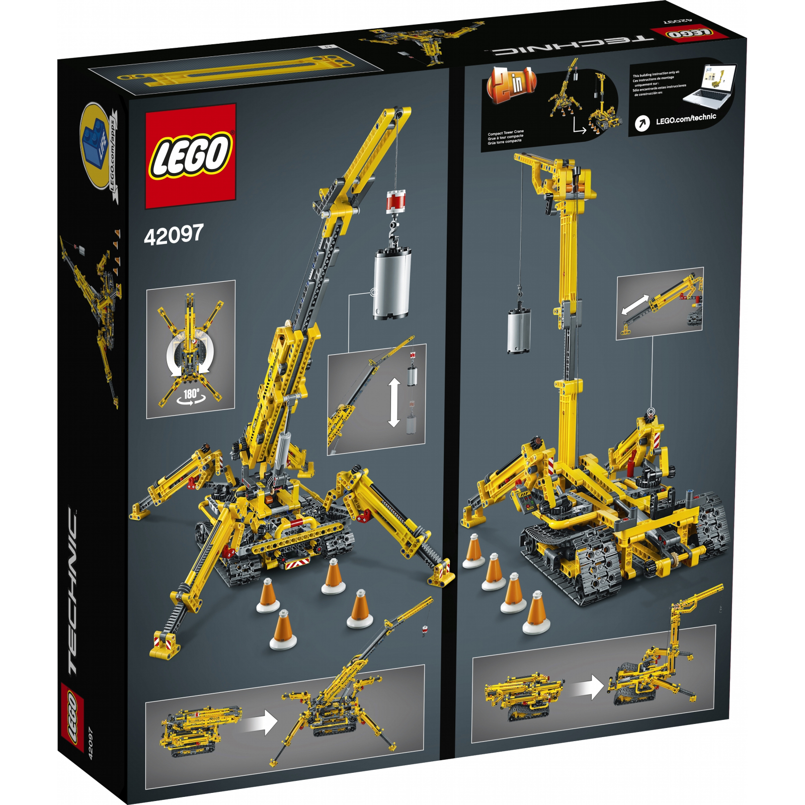 Конструктор LEGO TECHNIC Компактактный гусеничный кран 920 деталей (42097) изображение 4