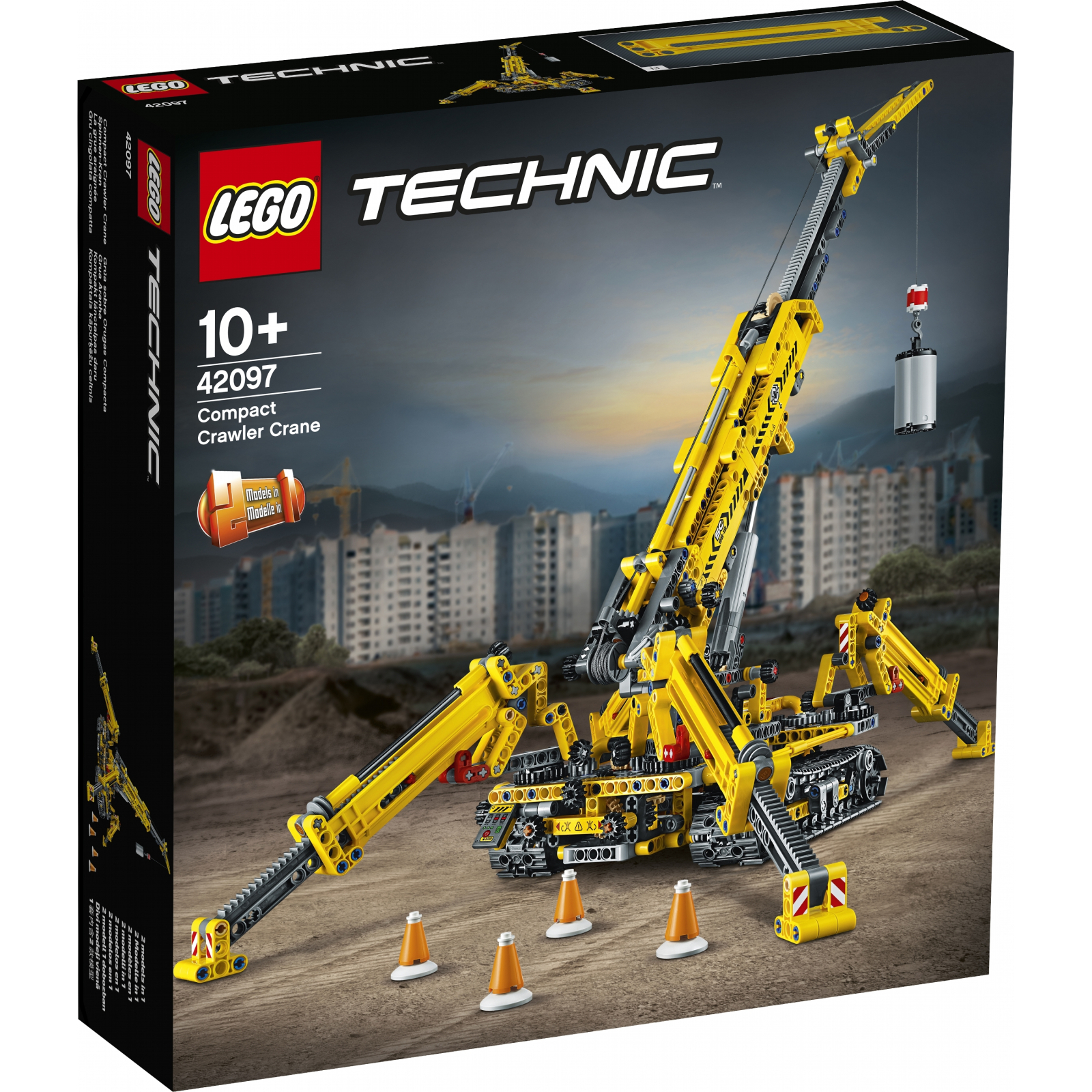 Конструктор LEGO TECHNIC Компактактный гусеничный кран 920 деталей (42097)