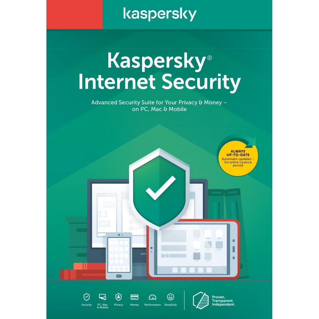 Антивірус Kaspersky Internet Security Multi-Device 2020 1 ПК 1 год Base Box (DVD (5056244903275)