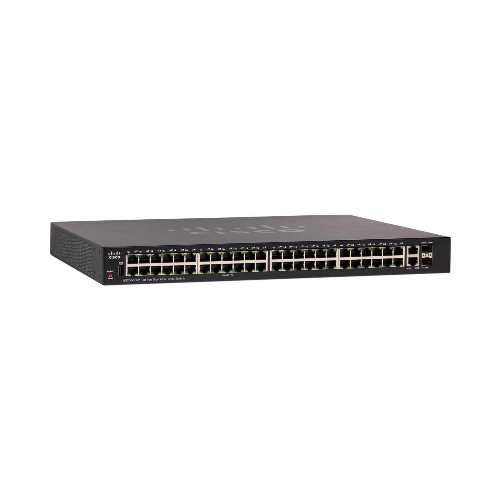 Комутатор мережевий Cisco SG250-50HP-K9-EU