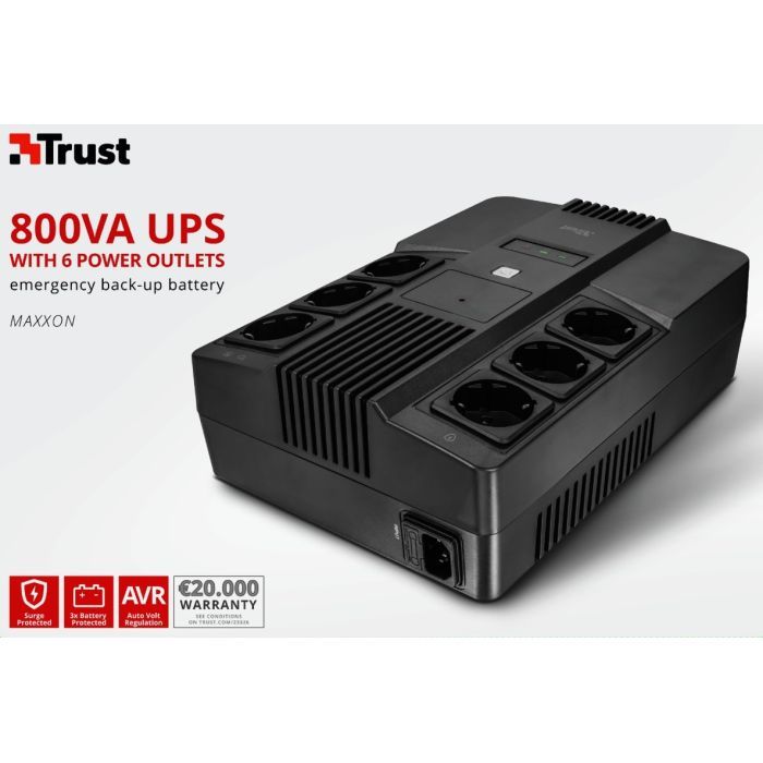 Источник бесперебойного питания Trust Maxxon 800VA UPS (23326_TRUST) изображение 11