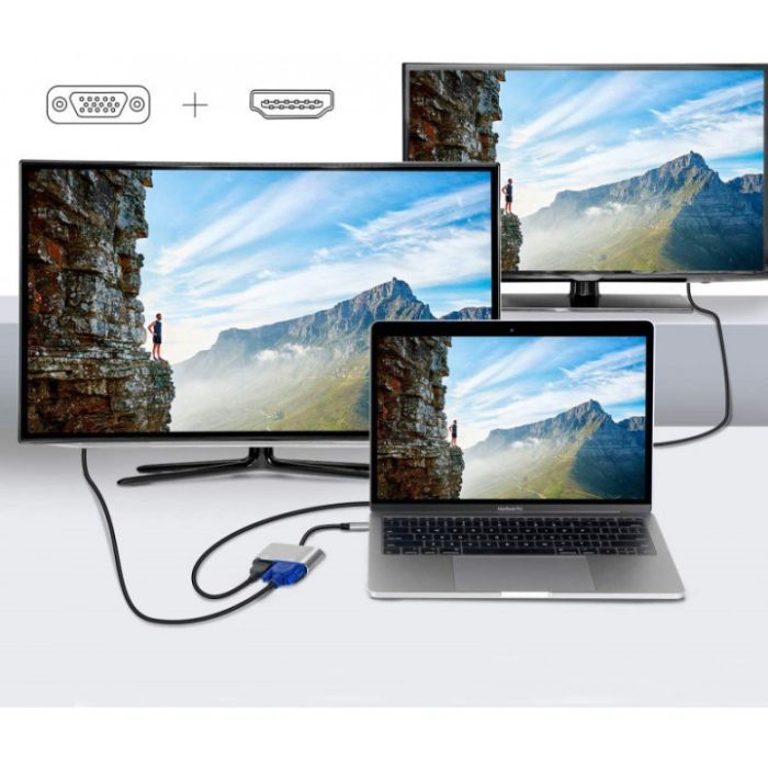 Переходник Type-C to HDMI / VGA Extradigital (KBV1743) изображение 5