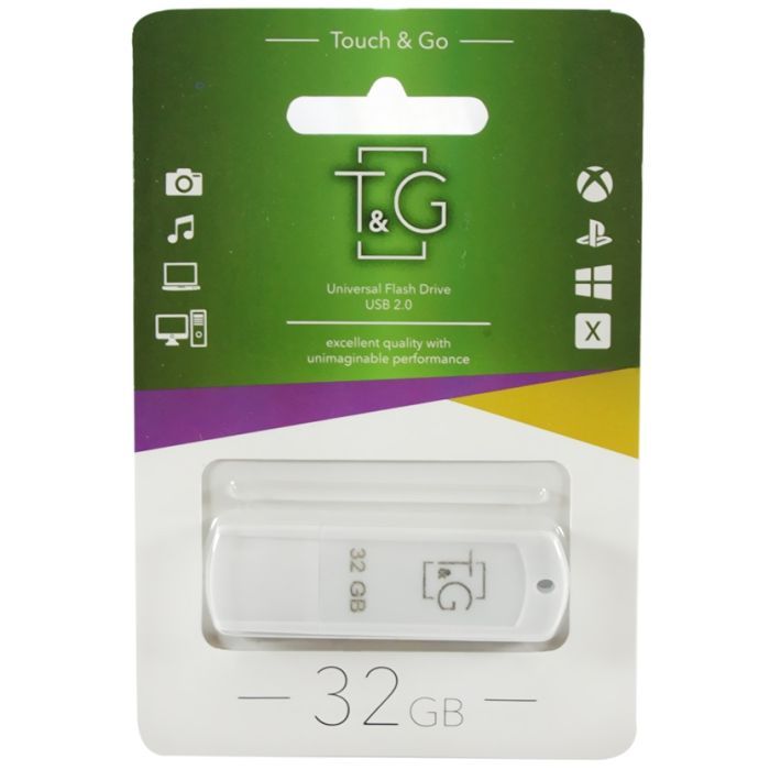 USB флеш накопитель T&G 32GB 011 Classic Series White USB 2.0 (TG011-32GBWH)