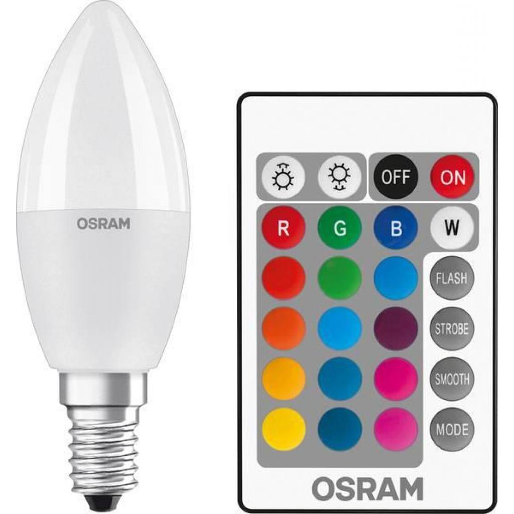 Розумна лампочка Osram LED В40 4.5W 470Lm 2700К+RGB E14 пульт ДУ (4058075144309)