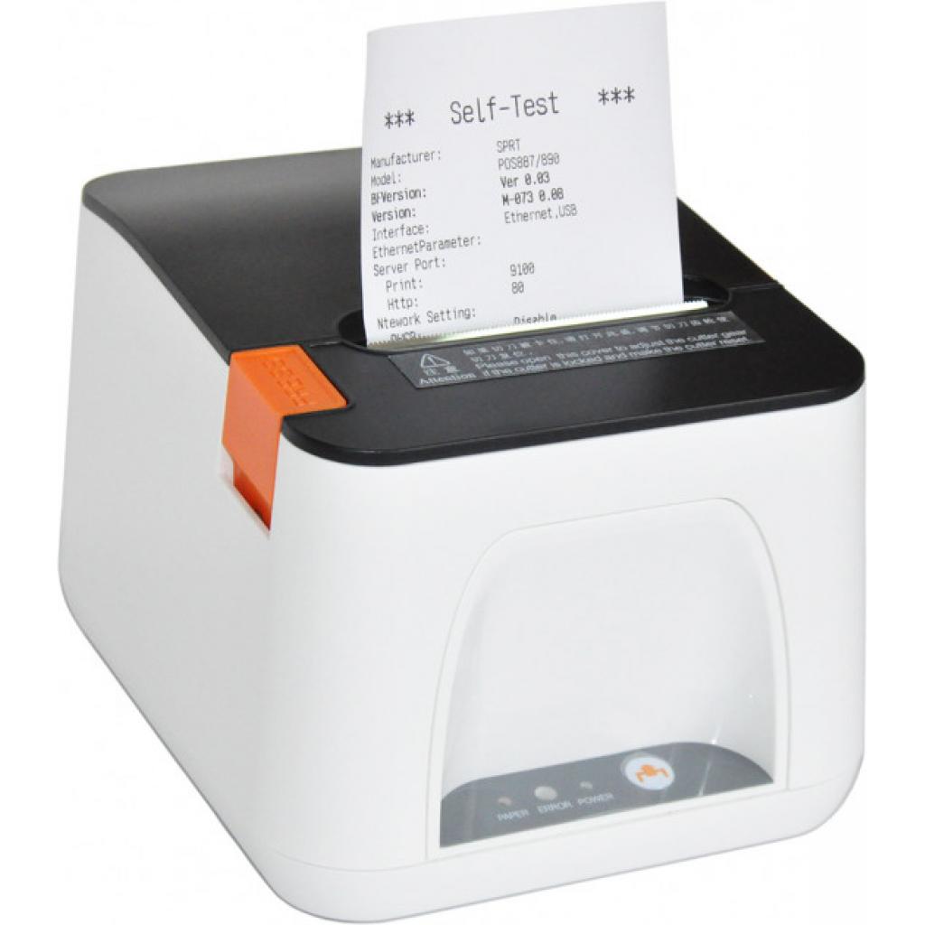 Принтер чеков SPRT SP-POS890E USB, Ethernet, dispenser, White (SP-POS890E) изображение 3