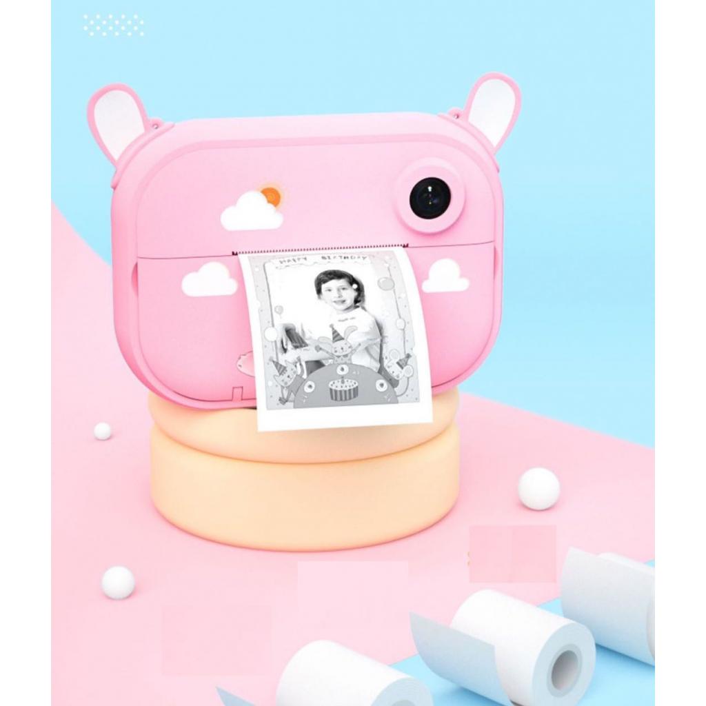 Интерактивная игрушка XoKo Цифровой детский фотоапарат- принтер Розовый Зайка + бумага (KVR-1500-PN-BG) изображение 2