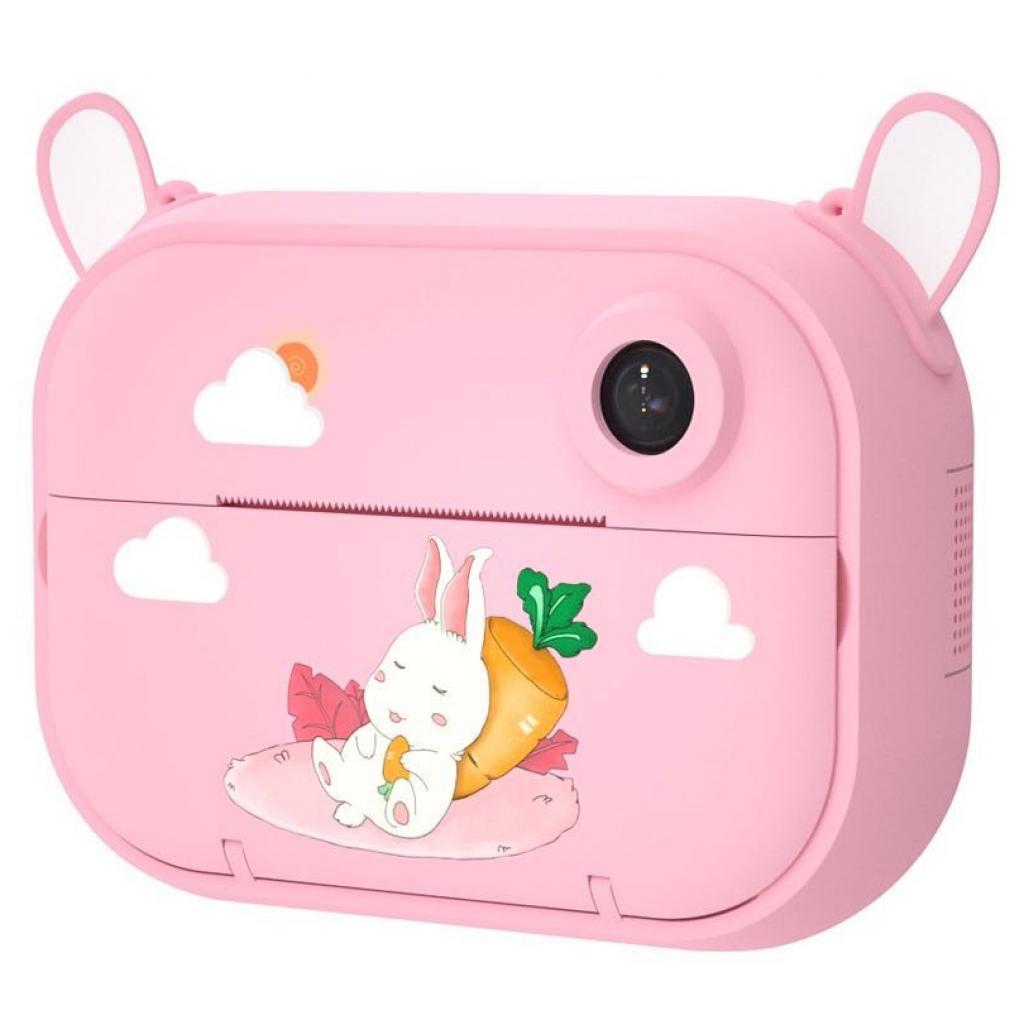 Інтерактивна іграшка XoKo Цифровий дитячий фотоапарат- принтер Рожевий Зайка  + папі (KVR-1500-PN-BG)