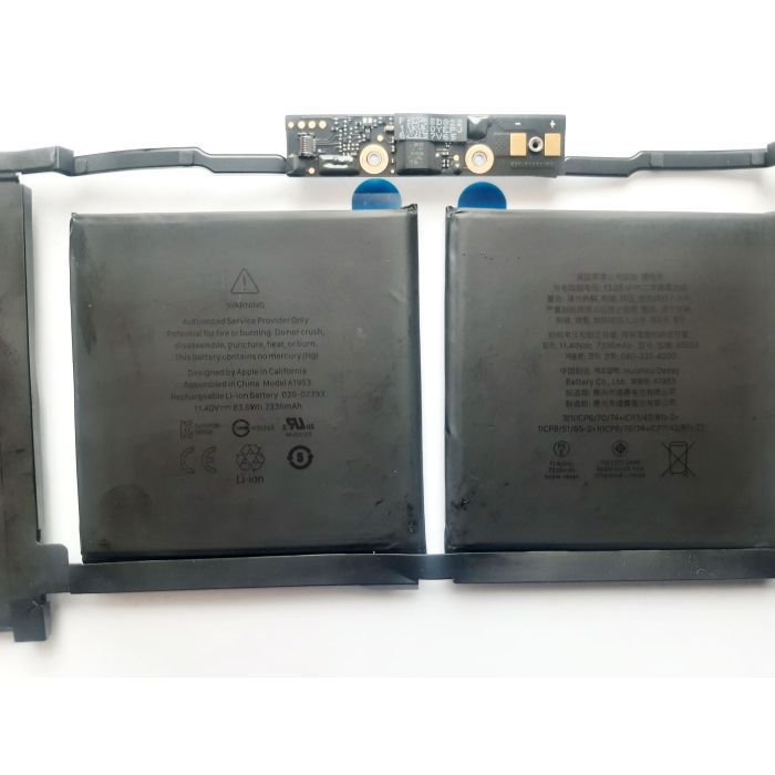 Аккумулятор для ноутбука Apple A1953, 83.6Wh (7336mAh), 6cell, 11.4V, Li-ion (A47607) изображение 3