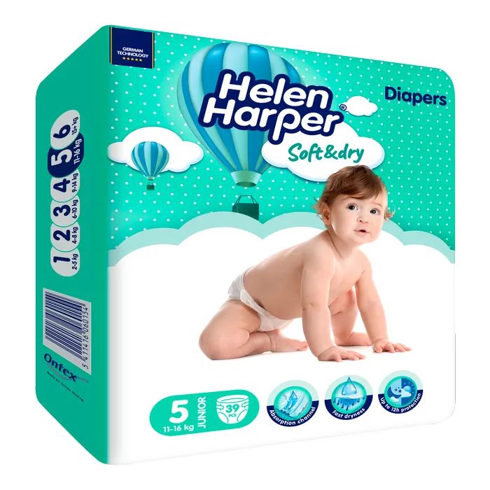 Подгузники Helen Harper SoftDry Junior 11-16 кг 39 шт (5411416060154) изображение 2