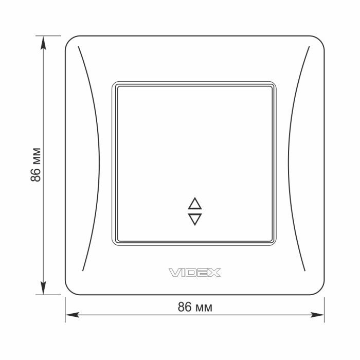 Переключатель Videx BINERA 1кл проходной черный графит (VF-BNSW1P-BG) изображение 5