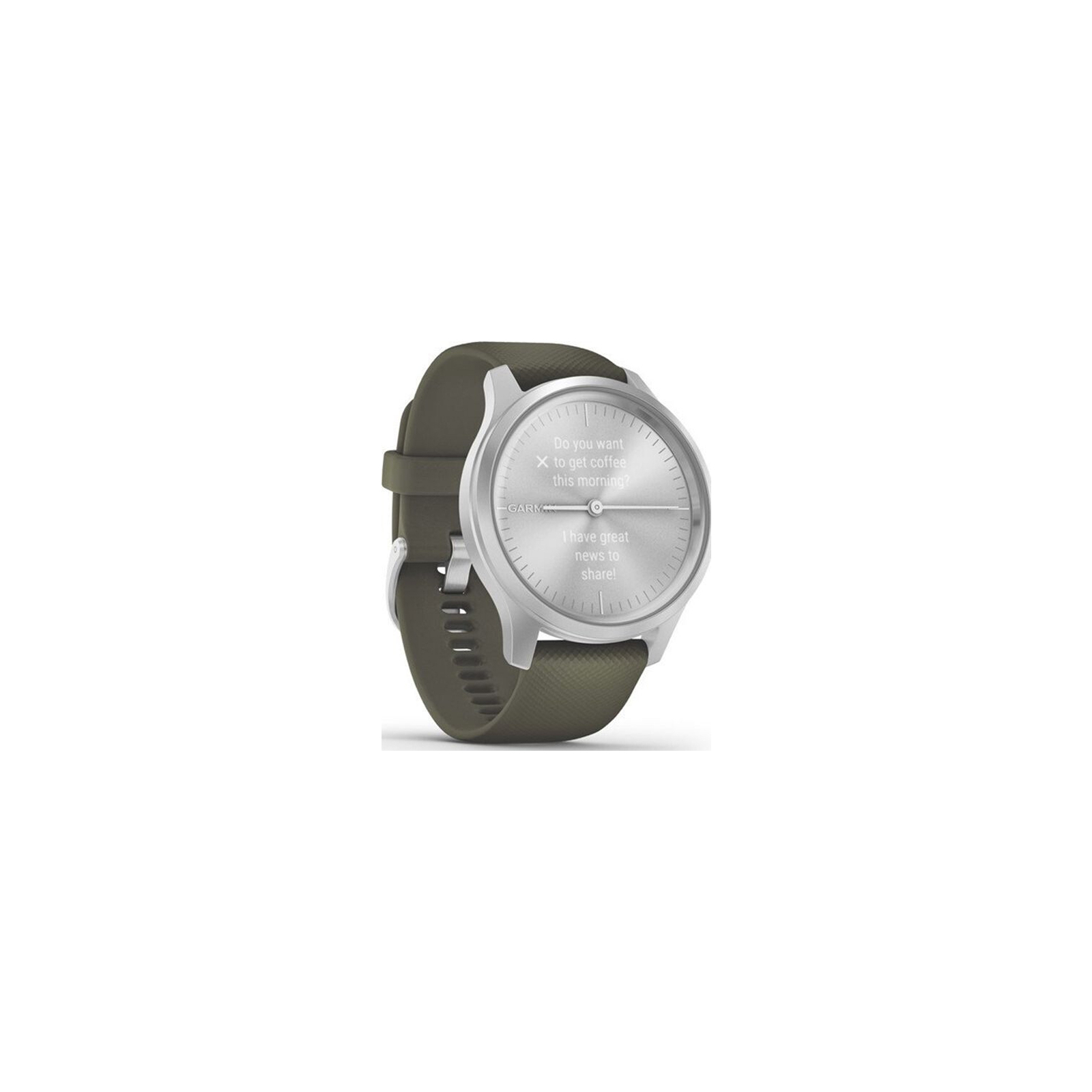 Смарт-годинник Garmin vivomove Style, Silver, Moss, Silicone (010-02240-21) зображення 3