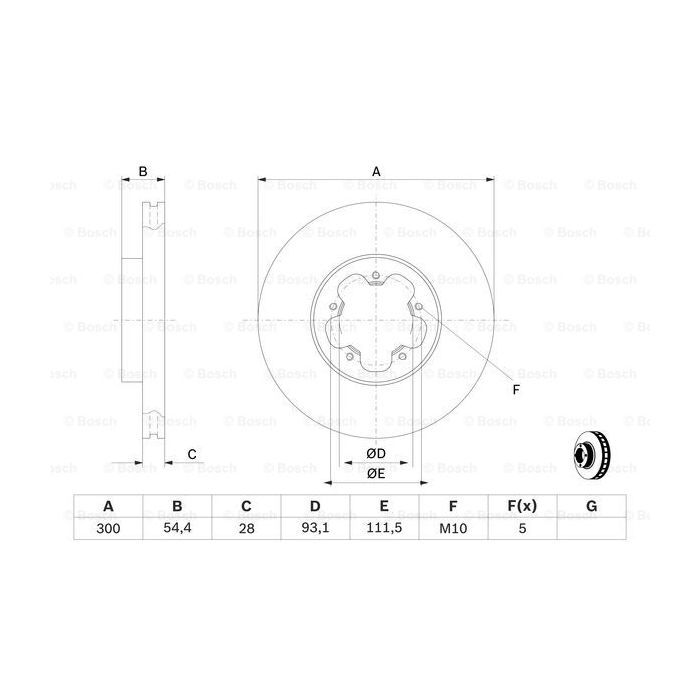 Тормозной диск Bosch 0 986 479 307 изображение 5