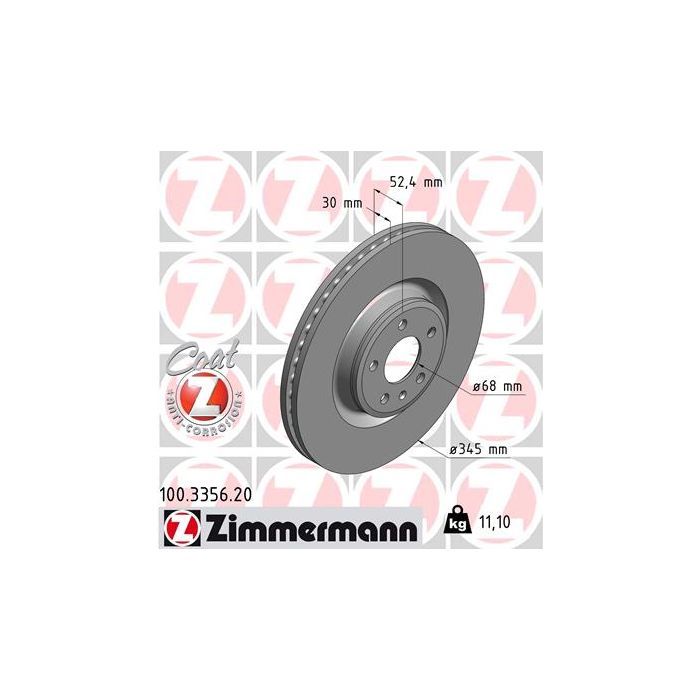 Тормозной диск ZIMMERMANN 100.3356.20