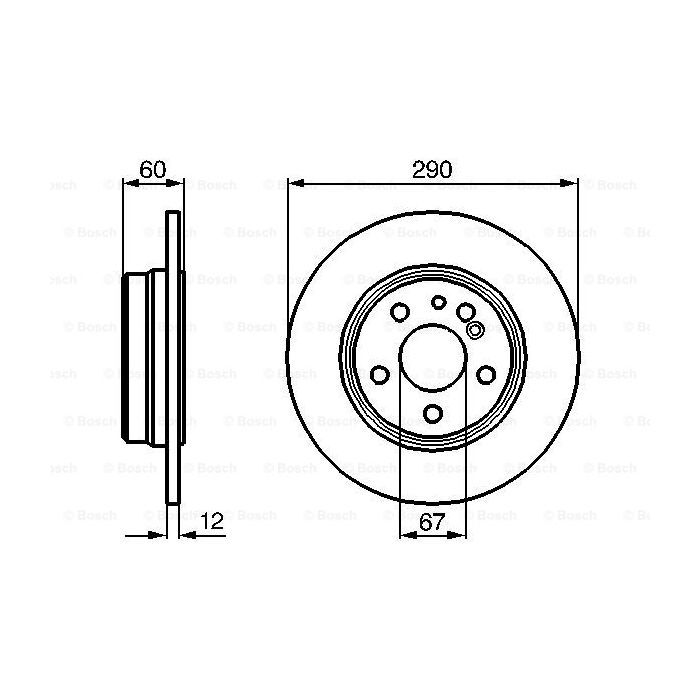 Тормозной диск Bosch 0 986 478 607