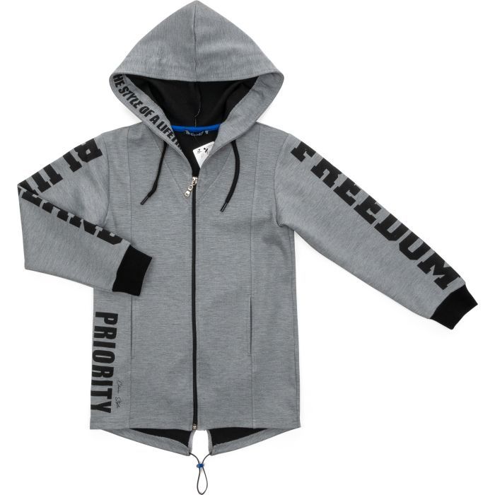 Куртка детская Blueland ветровка с капюшоном (10760-140B-gray)