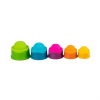 Розвиваюча іграшка Fat Brain Toys Пірамідка тактильна Чашки dimpl stack (F293ML) зображення 3
