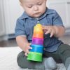 Розвиваюча іграшка Fat Brain Toys Пірамідка тактильна Чашки dimpl stack (F293ML) зображення 5