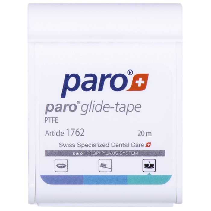 Зубная нить Paro Swiss glide-tape лента тефлоновая 20 м (7610458017623)