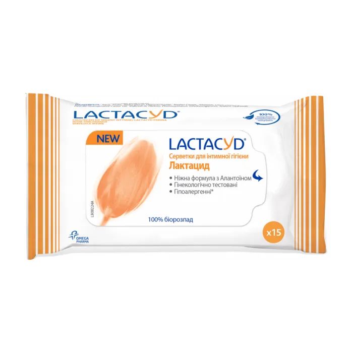 Серветки для інтимної гігієни Lactacyd 15 шт. (5391520945649)