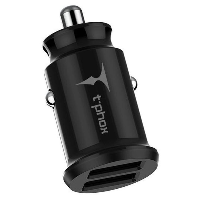 Зарядний пристрій T-Phox Charger Set 2.4A Dual+MicroUSB cable 1.2m (Black) (T-S09 SET M B)