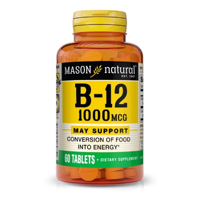 Витамин Mason Natural Витамин B12 1000 мкг, Vitamin B12, 60 таблеток (MAV06935)